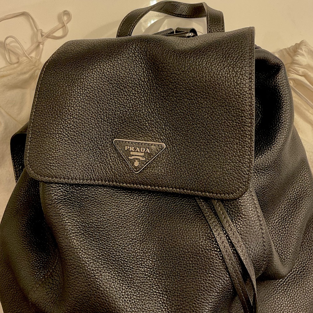 Prada leather backpack